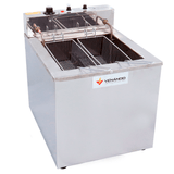 Fritadeira Elétrica De Mesa Água E Óleo Sfao4 - 23 L - 18 L Óleo + 5 L Água Aço Inox 5000w - Venâncio 110v Venâncio
