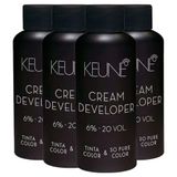 Kit 4 Cremes Oxidantes 6% Keune Tinta Developer 20 Vol   60ml