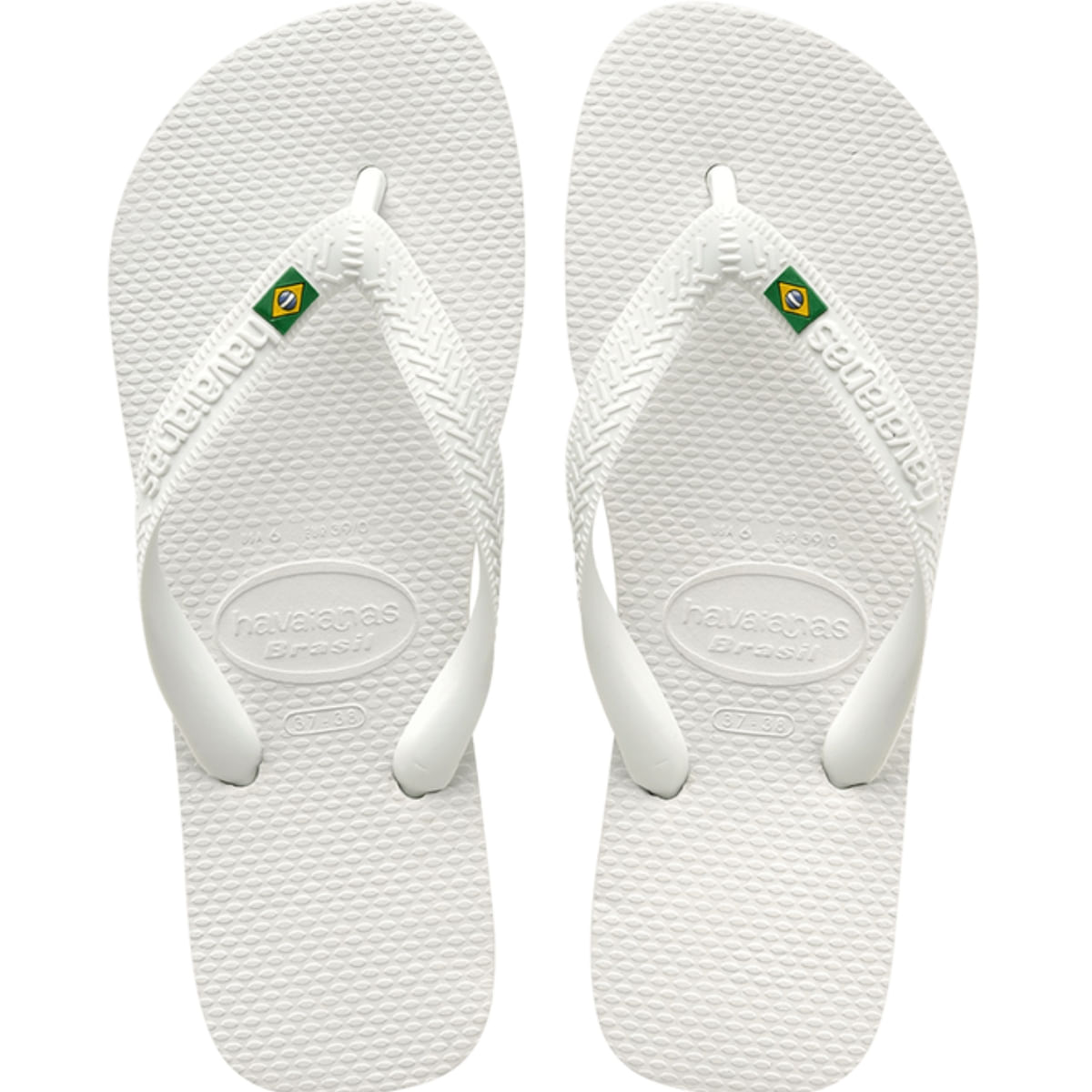 Chinelo Feminino De Dedo Casual Havaianas Brasil 4000032 - Branco - 35