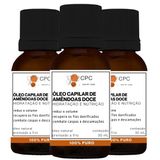 Óleo Capilar Hidratante De Amêndoas Doce 100% Puro 30ml Kit Com 3 Unidades