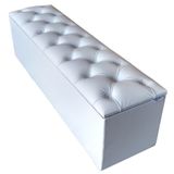 Recamier Casal Santo Box Sintético Branco 43x140x35