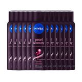 Kit Desodorante Aerosol Nivea Pearl Beauty Pérolas Negras 150ml - 12 Unidades