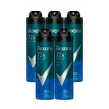 Kit 5 Desodorante Rexona Men Active Dry Aerosol Antitranspirante 72h 150ml