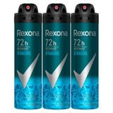 Desodorante Rexona Men Xtracool Aerosol Antitranspirante 48h 150ml | Kit Com Três Unidades