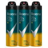 Kit 3 Desodorante Rexona Men V8 Aerosol Antitranspirante 48h 150ml