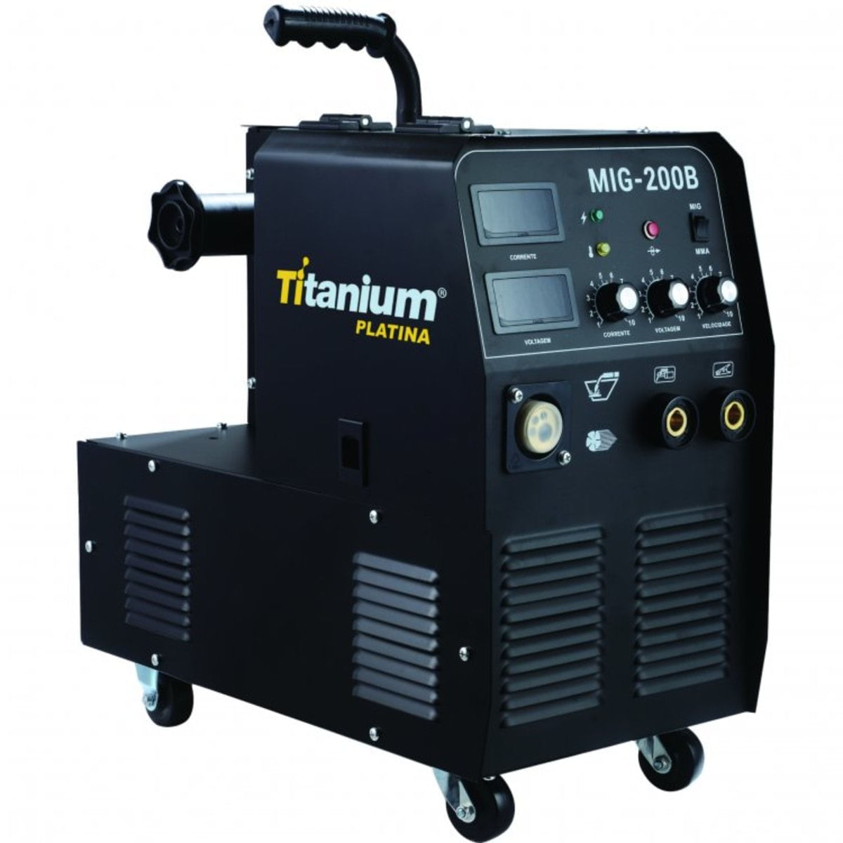 Máquina de Solda 3 em 1 MIG/TIG/MMA 220V Monofásico Titanium do Brasil Preto