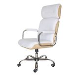 Cadeira Eames Presidente Linha Capa em Madeira Branco