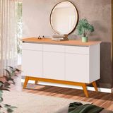 Aparador Buffet Para Sala De Jantar 3 Portas Off White Nature Alysanne Shop Jm