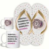 Kit Caneca + Chinelo Signo Leão