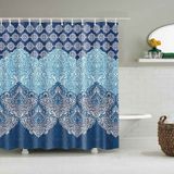 Chuveiro Impermeável Cortina Mandala Flor Impressa Banho Curtai