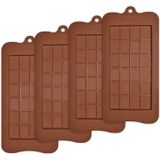 Chocolate Descompuesto, Juego De 4 Paquetes De Proteínas De Silicona Antiadherente De Grado Alimenticio Y Moldes Para Barras Energéticas