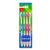 Escova Dental Clear Up Extreme Média Cores Sortidas 4 Unidades