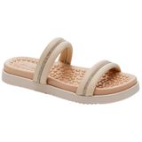 Sandália Rasteira Feminino Pepete Ultra Tiras Conforto Modare 7178.108.19443 - Creme - 36
