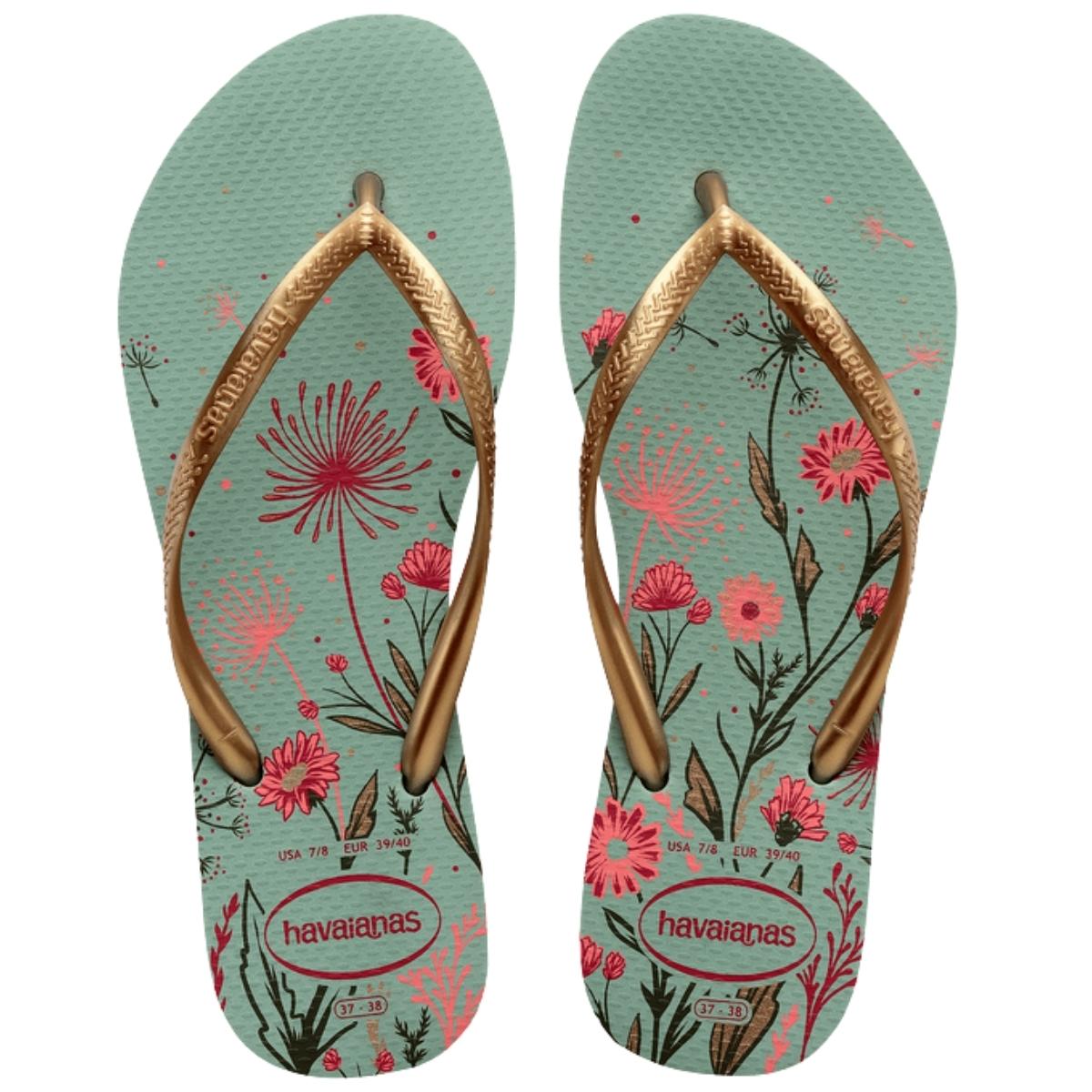 Chinelo Feminino De Dedo Casual Havaianas Slim Organic 4132823 - Argila - 41