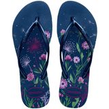 Chinelo Feminino De Dedo Casual Havaianas Slim Organic 4132823 - Azul Comfy - 39