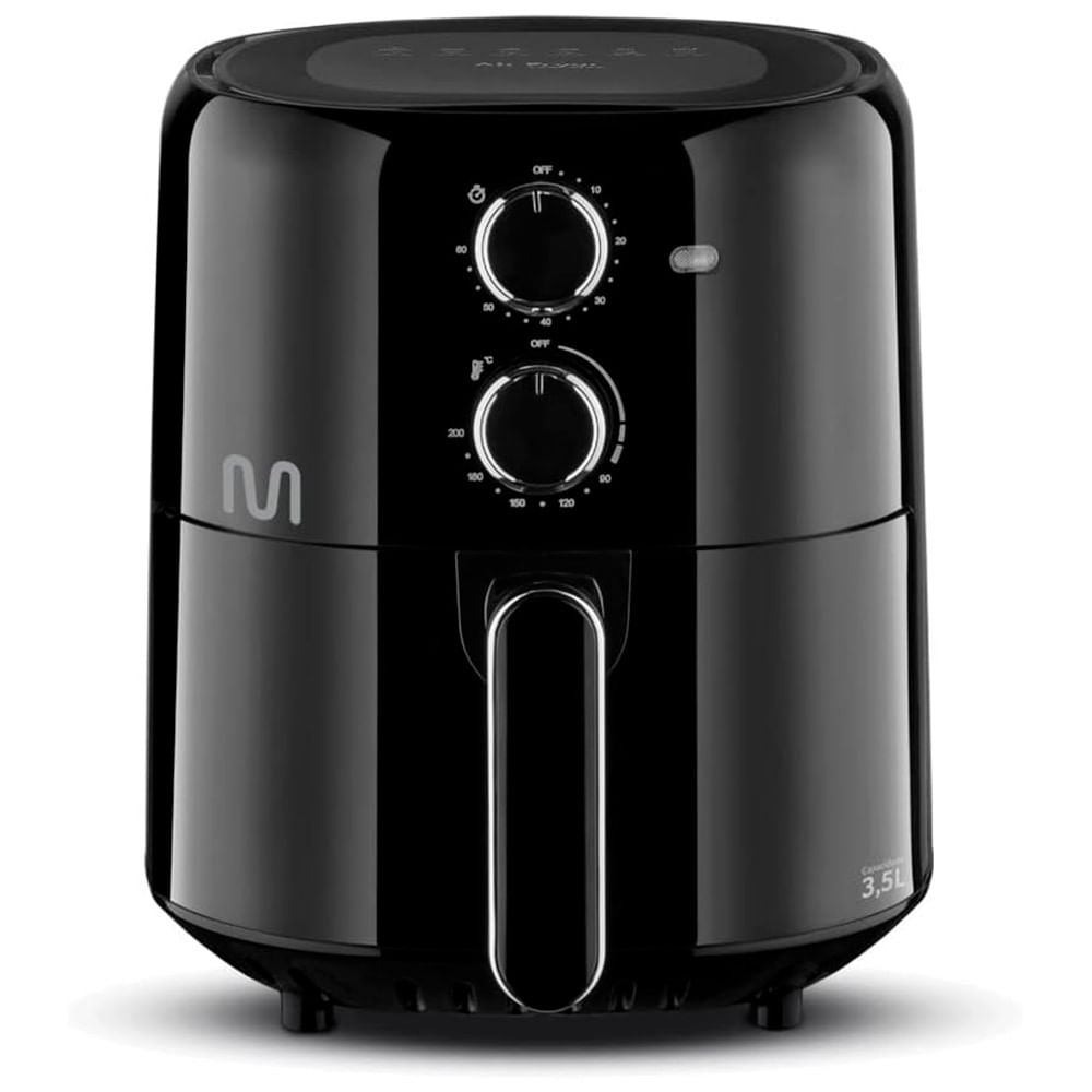 Fritadeira Elétrica Air Fryer Multilaser Sem Óleo 3,5 Litros 220v Preto - Ce201