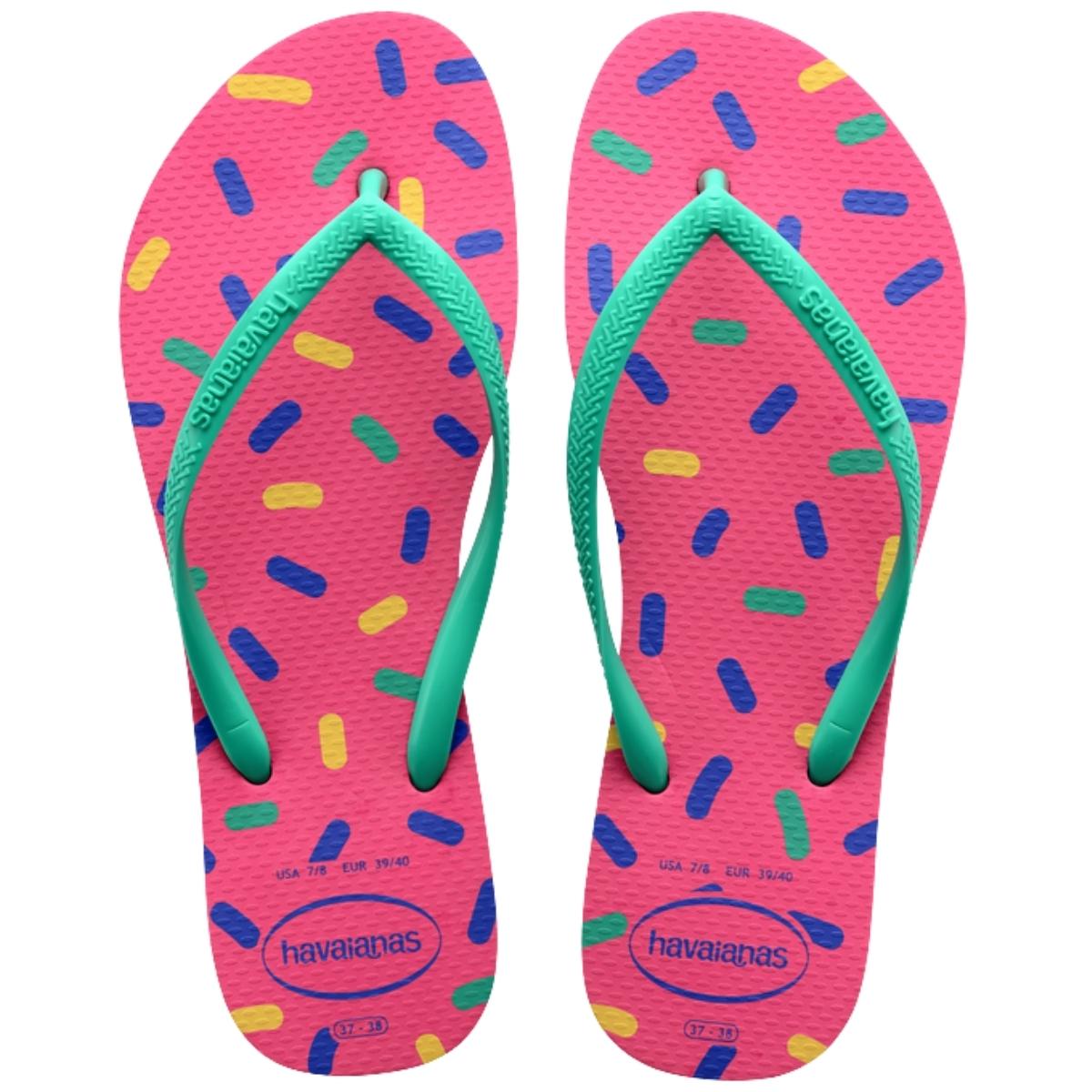 Chinelo Feminino De Dedo Casual Havaianas Slim Harmony 4145638 - Ciber Pink - 33