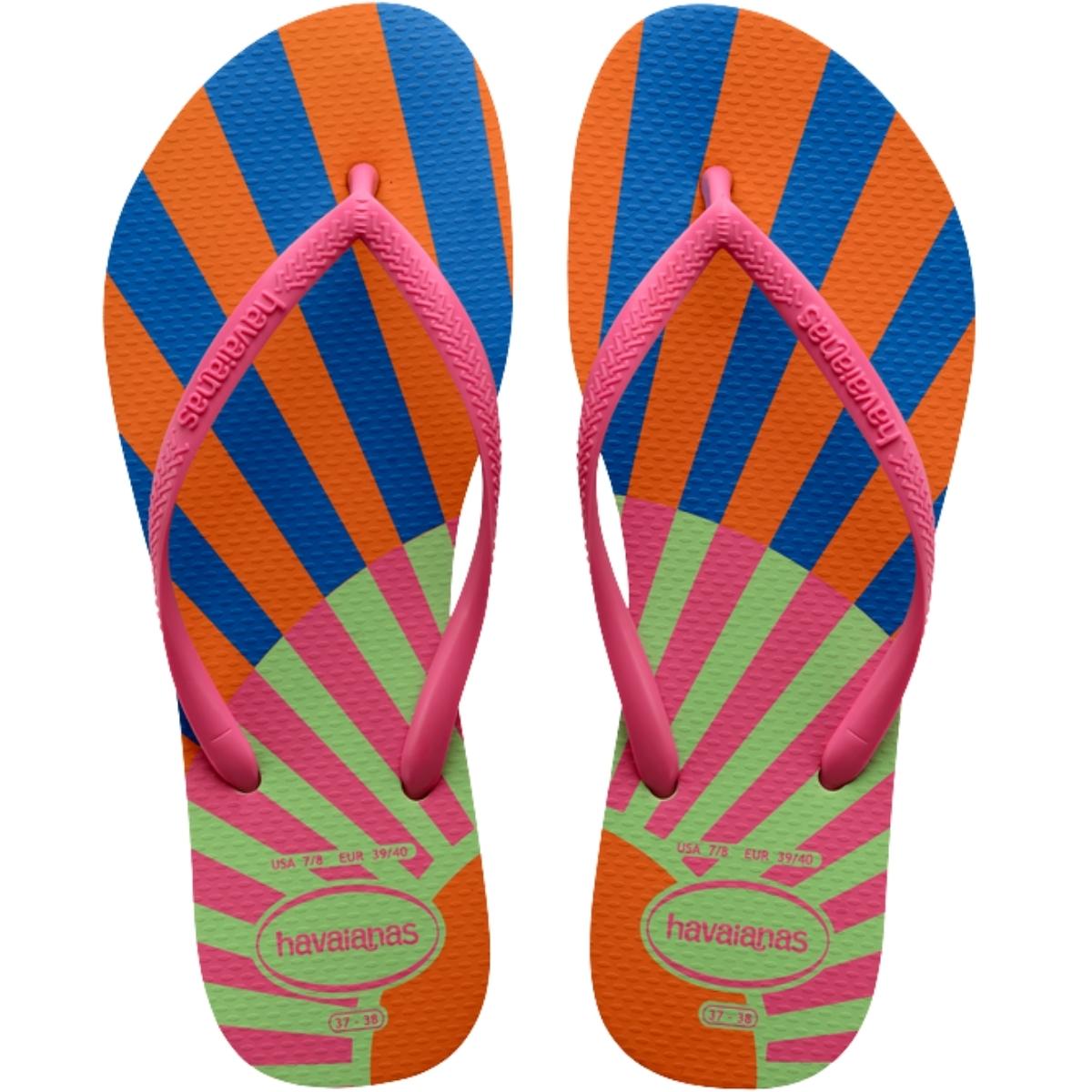 Chinelo Feminino De Dedo Casual Havaianas Slim Harmony 4145638 - Citronela - 39