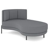 Chaise Longue Divã 164cm Braço Direito Logus D06 Bouclê Cinza - Mpozenato