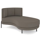 Chaise Longue Divã 164cm Braço Direito Logus D06 Bouclê Bege Escuro - Mpozenato