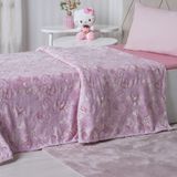 Manta Solteiro Candy Brilha No Escuro 150x220 Super Macia Coração Rosa