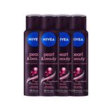 Kit Desodorante Aerosol Nivea Pearl Beauty Pérolas Negras 150ml - 4 Unidades