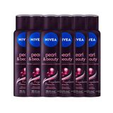 Kit Desodorante Aerosol Nivea Pearl Beauty Pérolas Negras 150ml - 6 Unidades