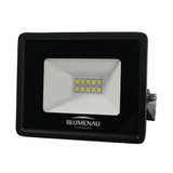 Refletor Blumenau De Led Slim 10w Preto Bivolt 3000k Luz Quente