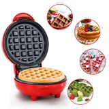 Mini Máquina De Waffles Doce E Salgado 110v 350w Vermelho