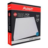 Kit 5 Plafons - Painel Avant Led 30cm Quadrado De Sobrepor 1680 Lumens 6,5k 24w Bivolt