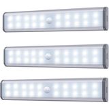 20 Luz Do Armário Led Com Sensor De Movimento Stick-on Em Qualquer Lugar Portátil Pequenas Luzes Constroem Em Luzes De Torneira Magnéticas
