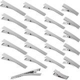 120 Peças Alligator Hair Clips Metal Single Prong Silver Hair Clips Duck Bill Hair Clips Flat Top Clips For Hair Accessories
