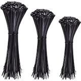 300 Pack Cable Ties Black Nylon Pa66 Zip Ties For Home Office Garden Garage And Workshop Multi-pack Plastic Tie Wraps (100mm X 2.5 200m