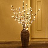 3 Luzes De Galho De Pacote Luzes Elétricas De Galho - 60 Luzes De Galhos Led Com Plug Usb Galhos Florais Iluminados Para Decoração De Nata