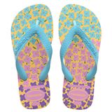 Sandálias Havaianas Kids Flores Amarelo Cajá Tamanho 31/32 1 Par