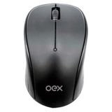 Mouse Standard Wireless Oex Ms412 Com 3 Botões Preto
