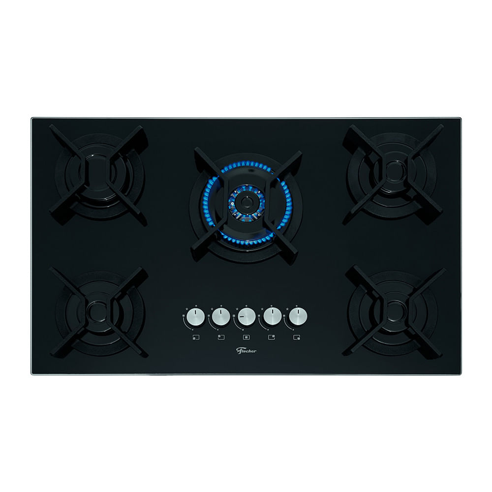 Cooktop 5 Bocas Fischer 5q Tc Infinity Preto Bivolt