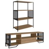 Rack 180 Cm Gaveta Estante 77 Cm Industrial 17x24 Mell Preto Pp