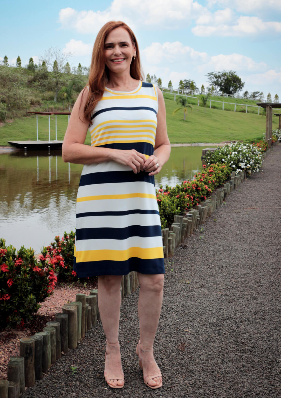 Vestido Regata Listrado Amarelo | Pau A Pique Amarelo - M