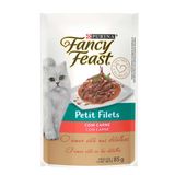 Ração Úmida Nestle Purina Gatos Fancy Feast Petit Filet Carne Sachê 85g