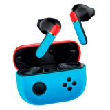 Fone de Ouvido Bluetooth Gamer in-Ear sem Fio TWS10 Oex Vermelho e Azul