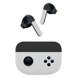 Fone de Ouvido Bluetooth Gamer in-Ear sem Fio TWS10 Oex Branco e Preto