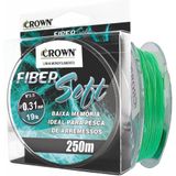 Linha Crown Fiber Soft Verde 0,31mm 19 Lbs 250m