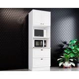 Paneleiro De Cozinha Americana Torre Quente 2 Forno C/2 Gavetas E 2 Portas 71x54x220cm Branco - Henn