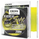 Linha Crown Fiber Soft Amarela 0,47mm 42 Lbs 250m