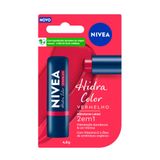 Hidratante Labial Nivea Hidra Color 2 Em 1 Vermelho 4,8g