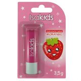 Hidratante Labial Morango Com Cor Suave Isakids 3,5g