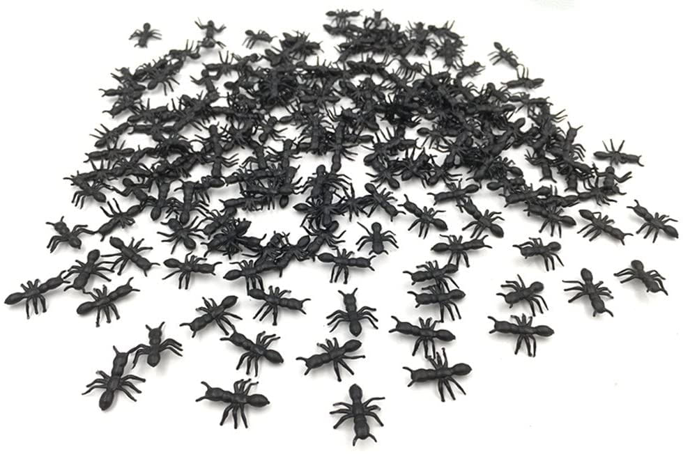 200pcs Falso Inseto De Imitação Realista De Formiga Negra Para Adereços De Brincadeira De Halloween (formiga,preto)