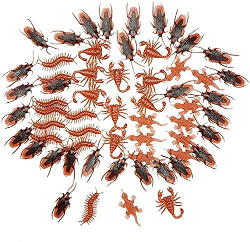 50 Pcs Simulation Cockroach Lizard Centipedes Scorpions Trick Toy For Halloween April Fool&#39;s Day Party Party