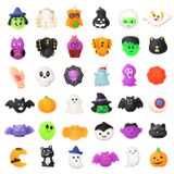 60 Pcs Halloween Mini Squeeze Toy Stress Reliefr Anxiety